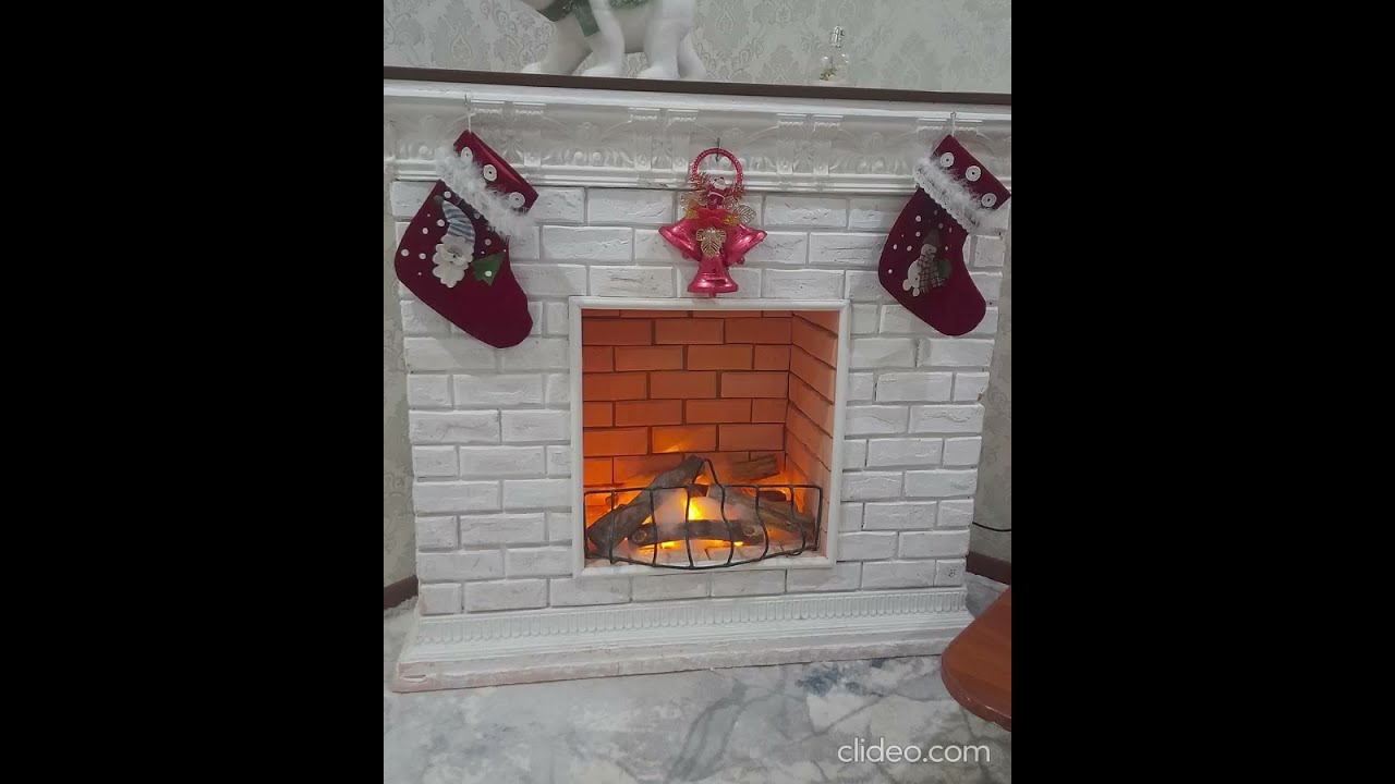 Как сделать камин из коробки от телевизора. Мастер класс. How To Make A Fireplace From A TV Box?