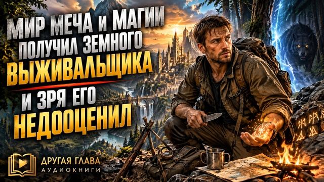 АУДИОКНИГА ПОЛНОСТЬЮ МИР МЕЧА И МАГИИ ПОЛУЧИЛ ЗЕМНОГО ВЫЖИВАЛЬЩИКА И ЗРЯ ЕГО НЕДООЦЕНИЛ Книга 1 из 3