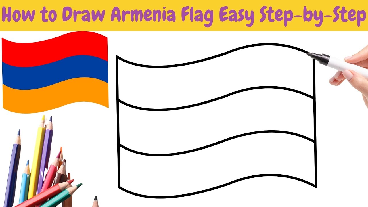 How To Draw The Armenia Flag - Easy Step-by-Step Drawing
