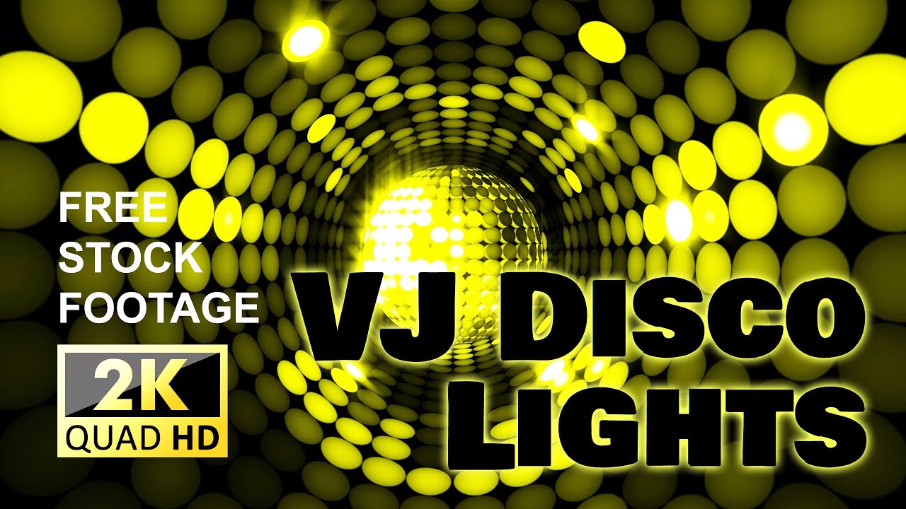 2K VJ Disco Lights Gold Free Background Footage