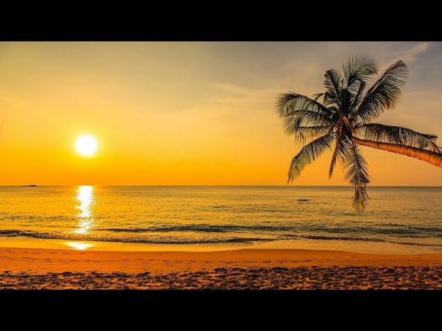 Невероятно красивый закат на берегу океанаincredibly beautiful sunset by the ocean