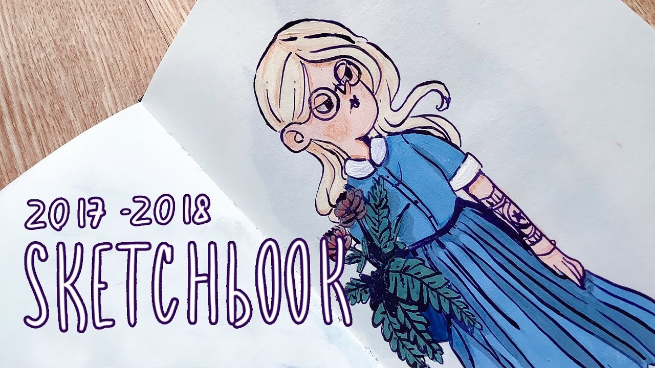 Обзор скетчбука 2017-2018 І Sketchbook І Часть 2