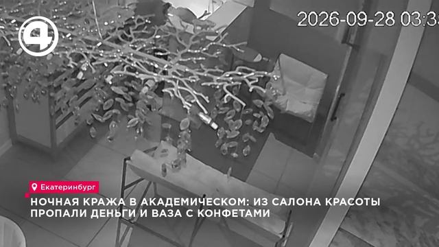 В Екатеринбурге ночью ограбили салон красоты в Академическом районе  ущерб составил 200 тысяч