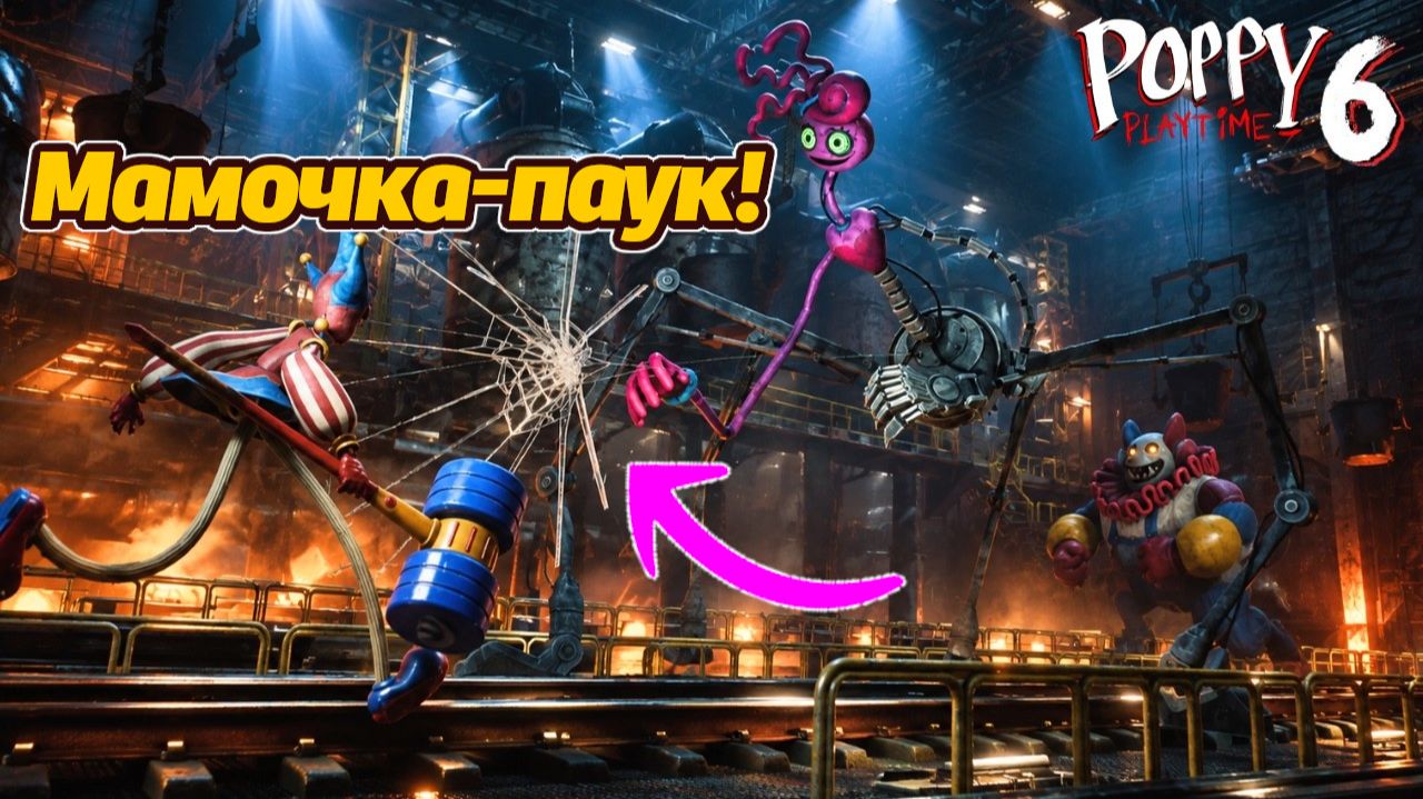 Мамочка Длинные Ноги теперь паук? Poppy Playtime 6 полное прохождение фан от Buggy Huggy на русском