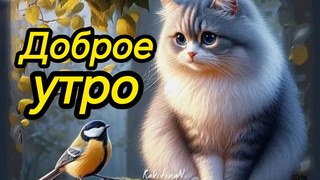 Доброе осеннее утро. Красивая музыкальная открытка.