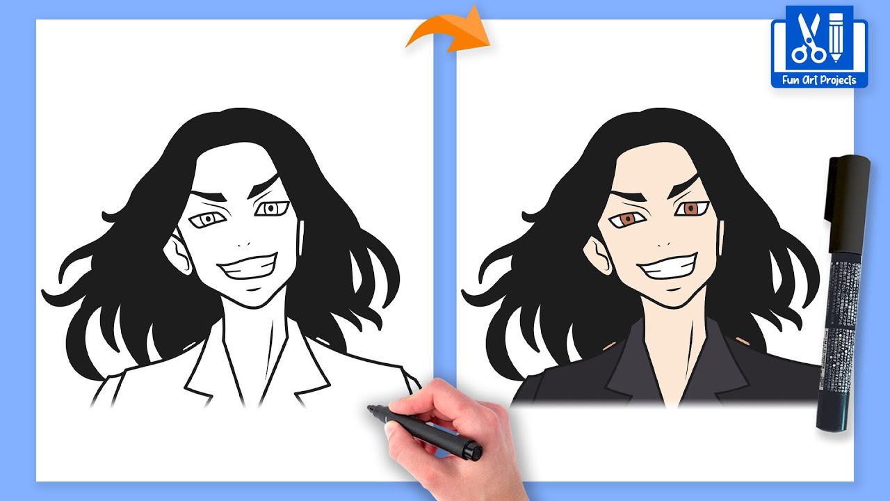 How To Draw Baji Keisuke (Tokyo Revengers) | Anime Drawing Easy Step By Step
