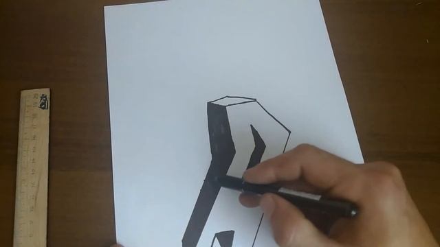 рисовать Как нарисовать 3D-рисунок на бумаге БУКВА A ... Нарисовать 3D БУКВУ A
