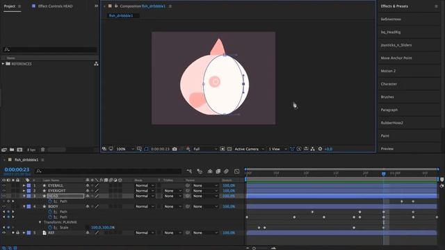 Простая шейповая 2D анимация в Adobe After Effects