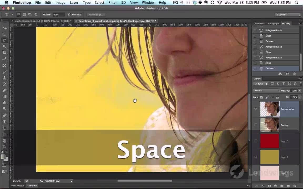 35 Точечное выделение волос Photoshop CS6