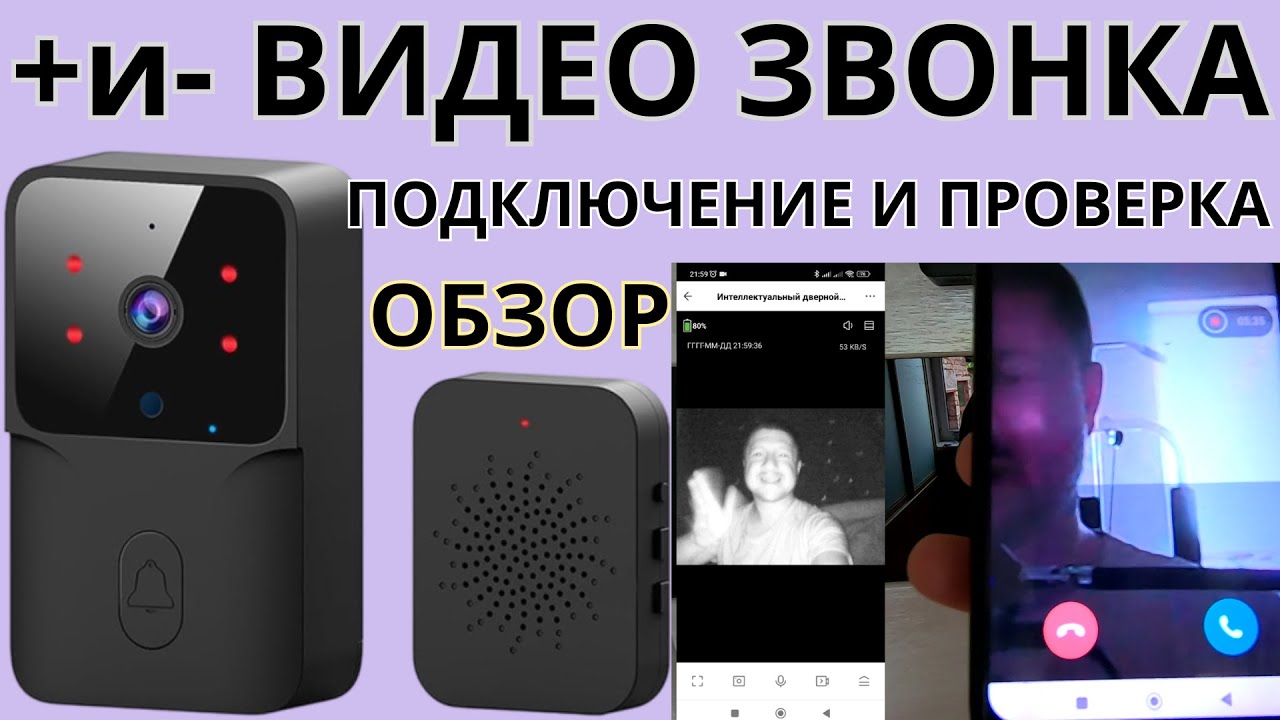 Обзор Mini Doorbell | Видео звонок дверной | WiFi Mini Doorbell как подключить к телефону