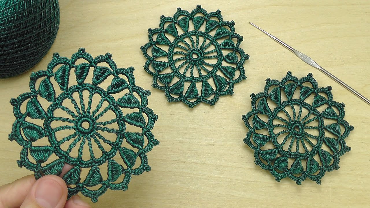 КРУГЛЫЙ МОТИВ вязание крючком - новый мотив для ирландского кружева Crochet Motif Irish Lace