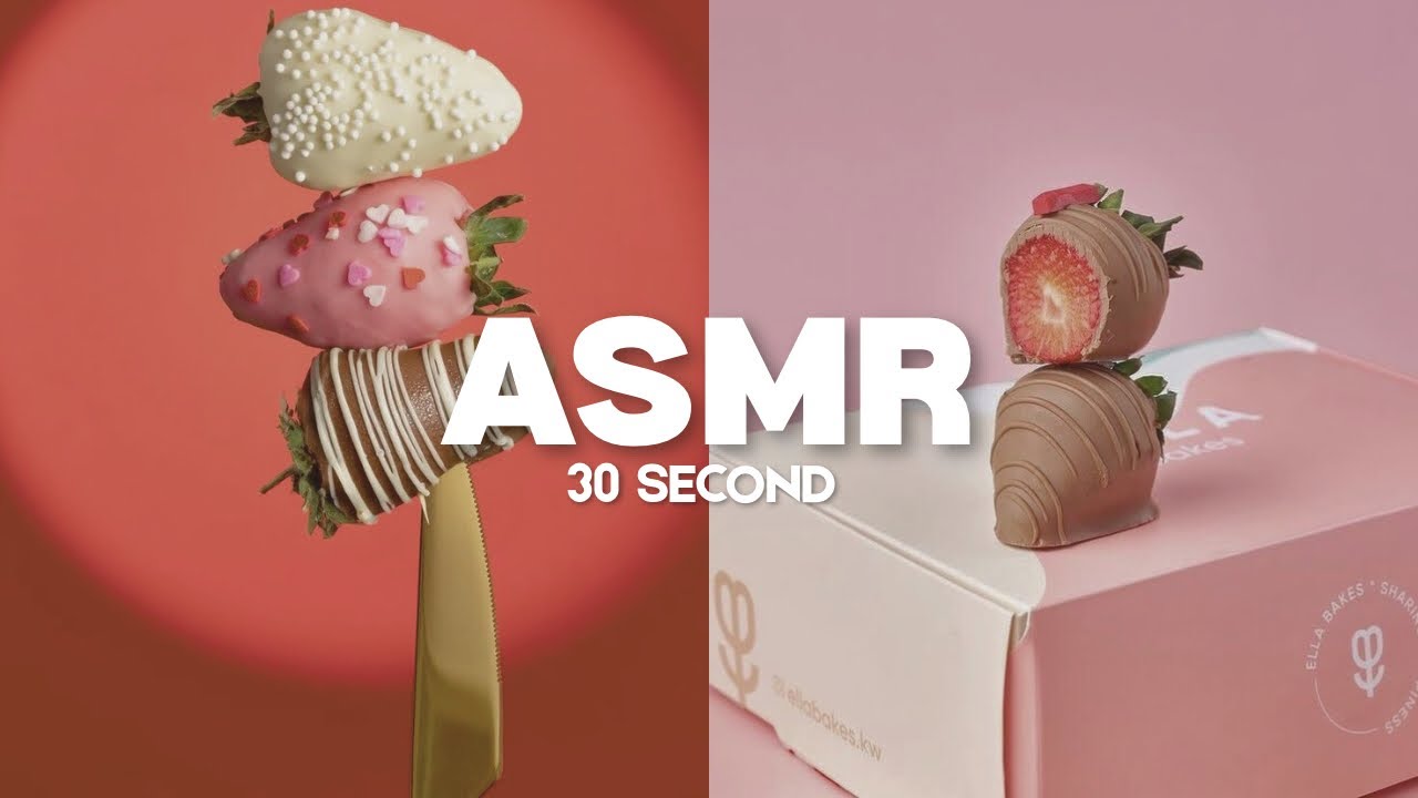 ASMR 🍓 Клубника в шоколаде — тихие звуки, плавные движения