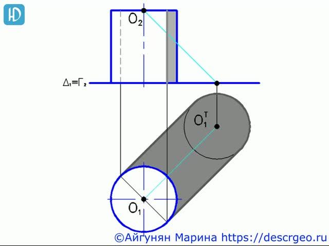 4.3. Тень от цилиндра на горизонтальную плоскость