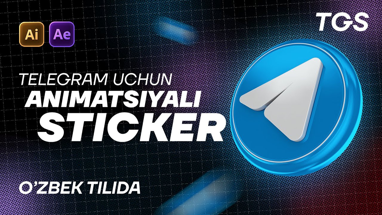 Telegram Uchun STICKER, Animatsiyali | After Effect Va Illustrator | TGS
