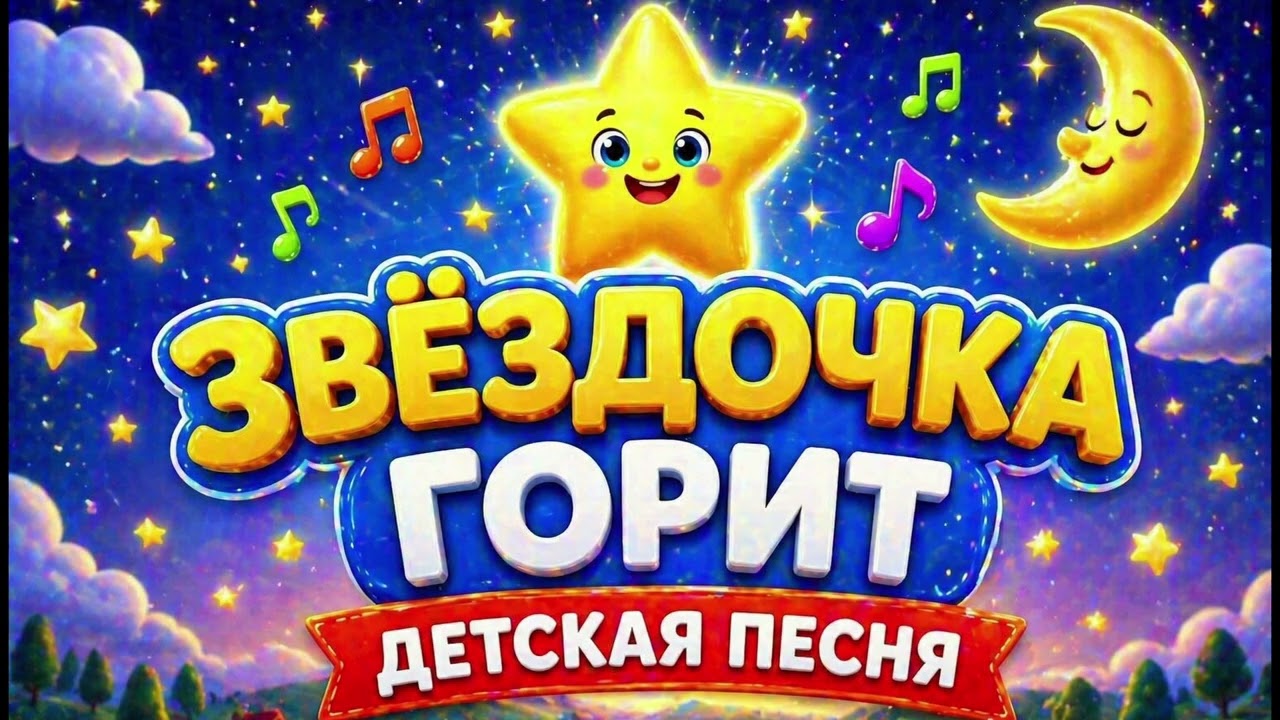 Звёздочка Горит   Детская песня  3D анимация для детей