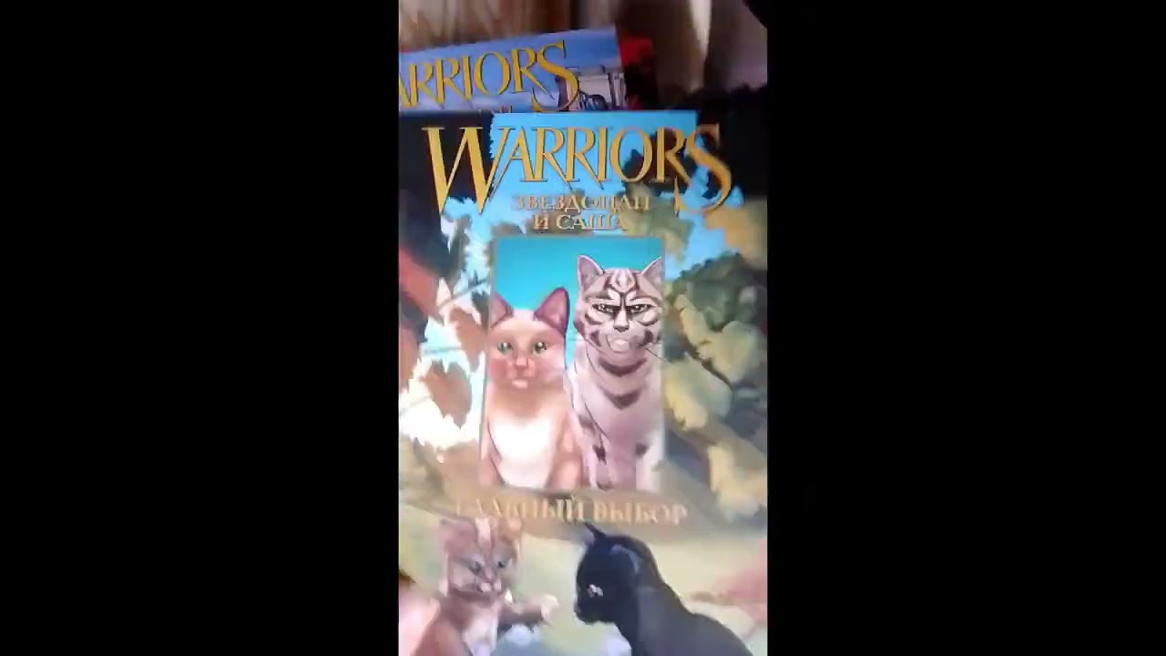 обзор на мои книги коты воители. (😅😅 извините за монтаж)