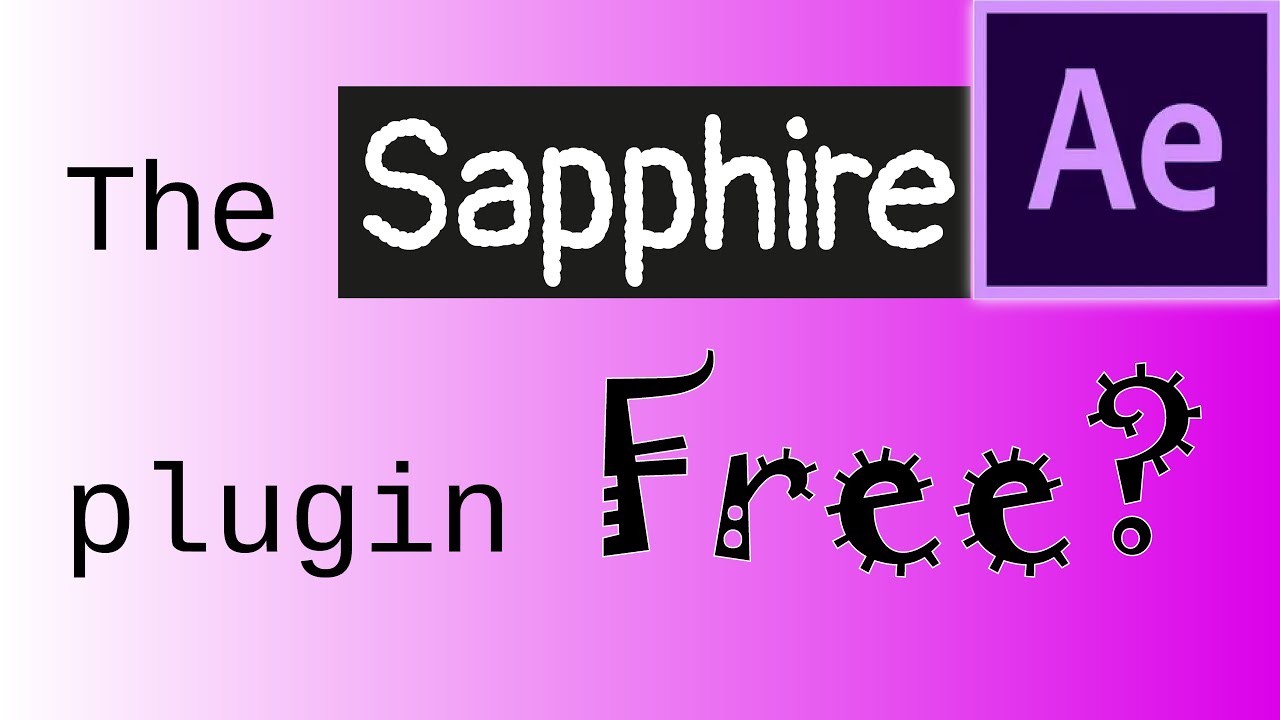 How To Install The Plugin SAPPHIRE For After Effects