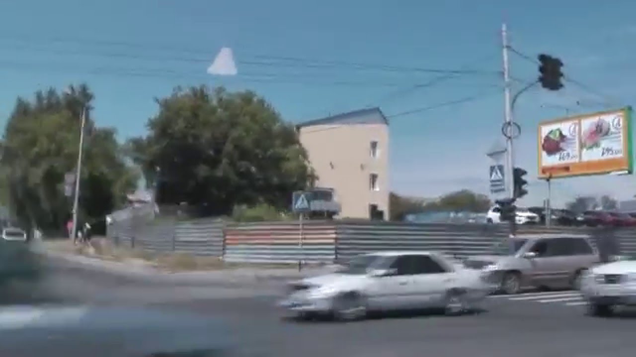 Футаж Новосибирск из окна авто Улицы 000513