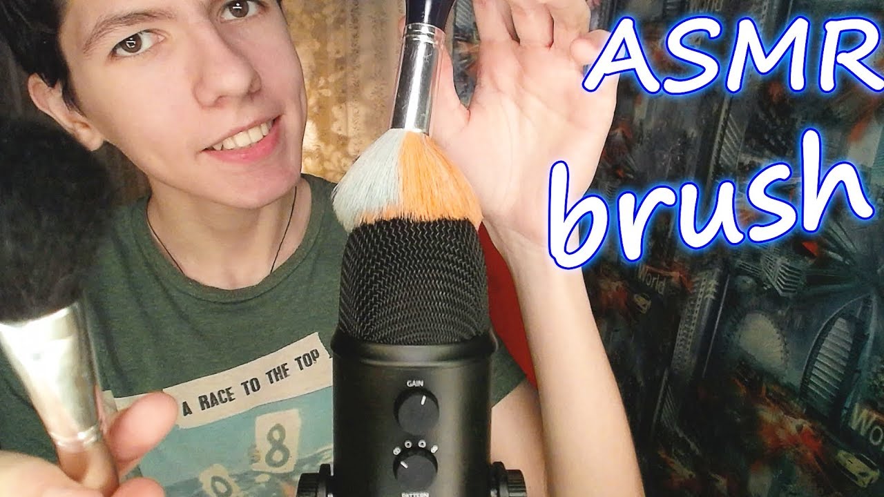 АСМР🎧 Кисточки по Микрофону✨ Blue Yeti/ ASMR Brushing The Microphone Blue Yeti
