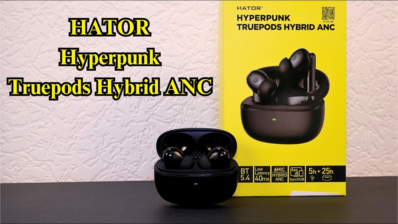 Огляд HATOR Hyperpunk Truepods Hybrid ANC - Бюджетні TWS навушники з ANC до 1500 ГРН 🔥🔥🔥 (4K)