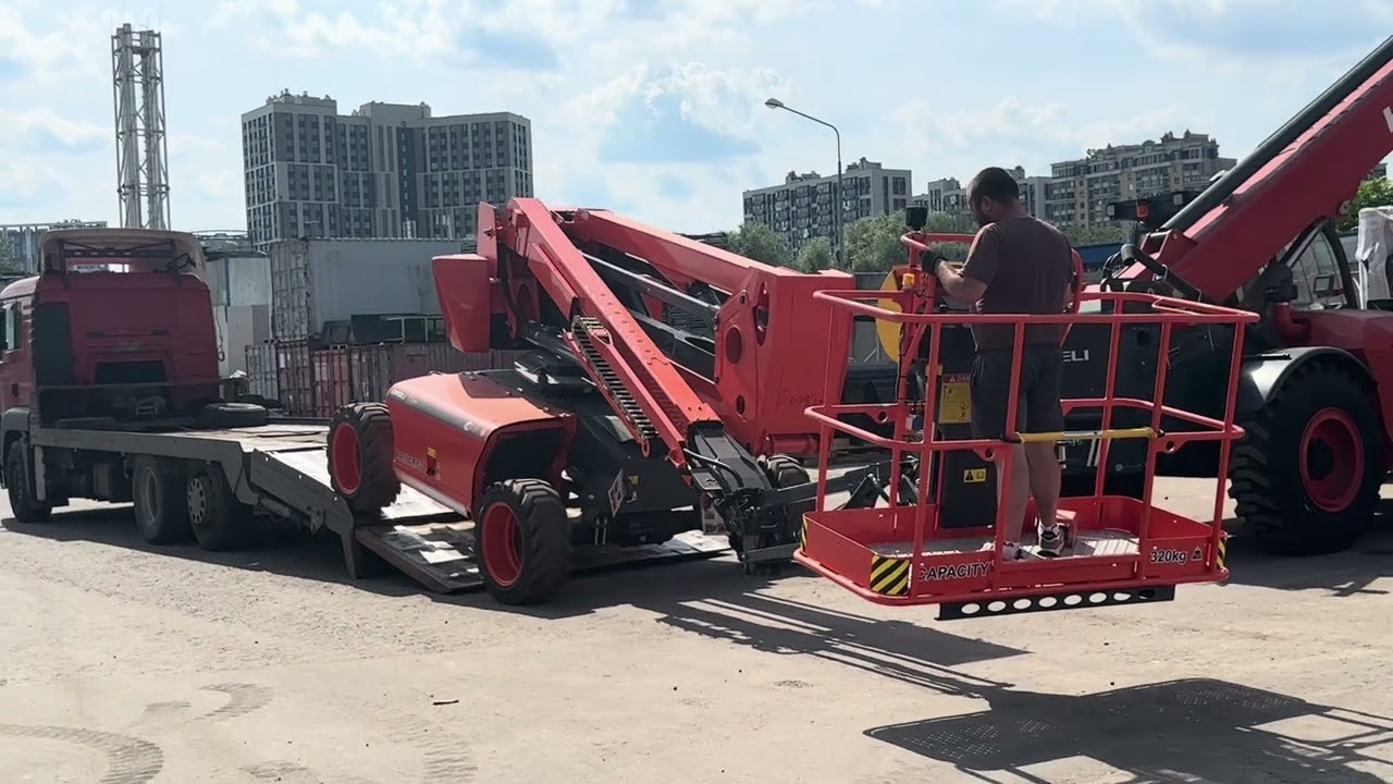Загрузка дизельного коленчатого подъемника DINGLI BA 18 CRT 2
