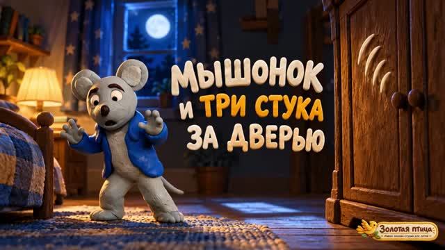 Мышонок и три стука за дверью | Ночной пластилиновый мультфильм