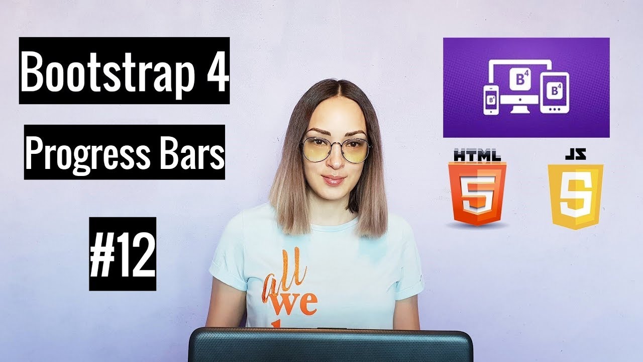 Урок 12 Bootstrap 4. Прогрессбар  Progress Bars.