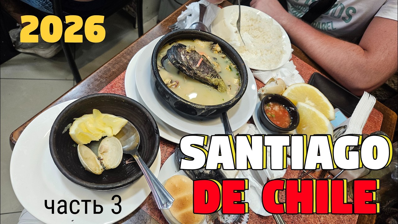 Простите за звук ! Santiago De Chile 2026. Центральный Рынок, Телеферико. Сантьяго, Чили.Часть 3