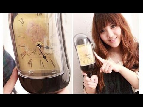 Необычные стекающие часы  2