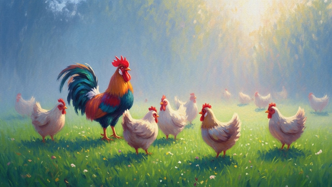 🐓🐥 Петух и курочки 🎶🌞 | весёлая детская песня про животных | Пусть бегут
