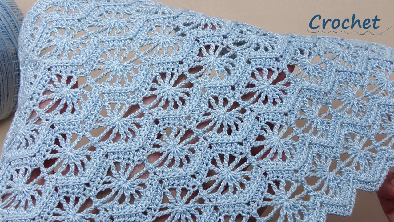 Красивый ажурный узор крючком / МК по вязанию / How To Crochet A Lace Pattern! Crochet Tutorial