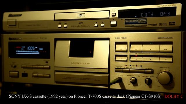 Compact Cassette SONY UX-S (1993 Year) On Pioneer T-700S Cassette Deck