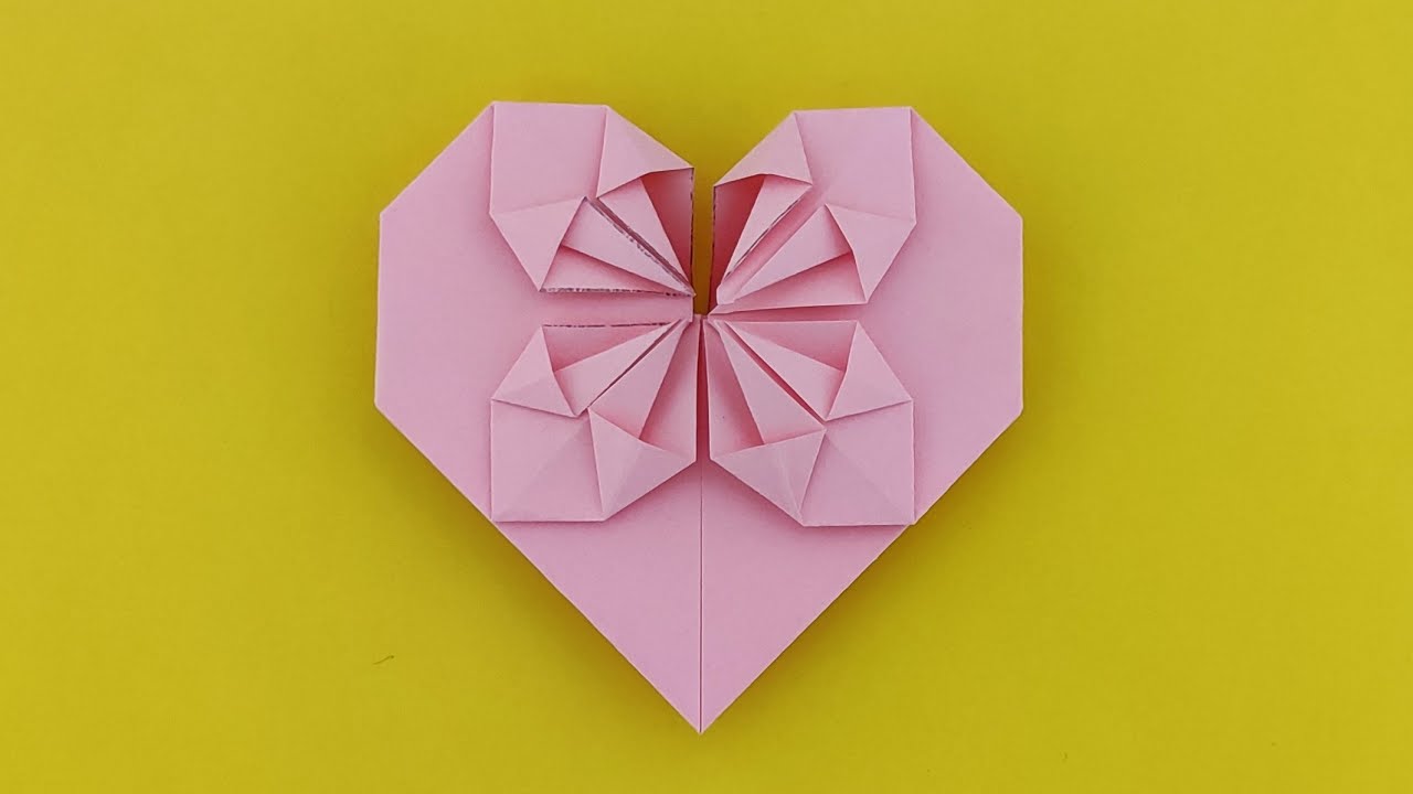 ОРИГАМИ СЕРДЕЧКО💖 ORIGAMI HEART💝 #origami #heart #frompaper