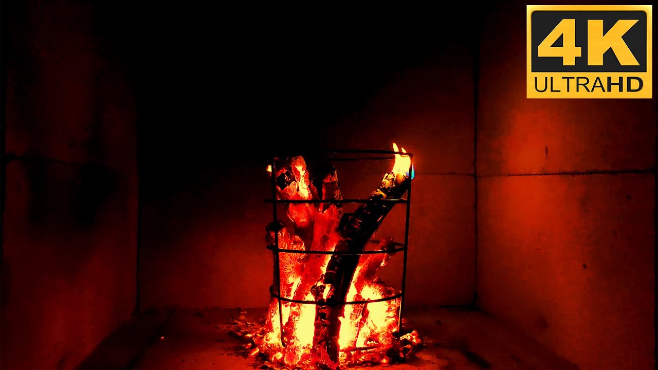 Relaxing Fire Sounds 4K Fireplace Burning With Fire Cracking 1 HOURS
