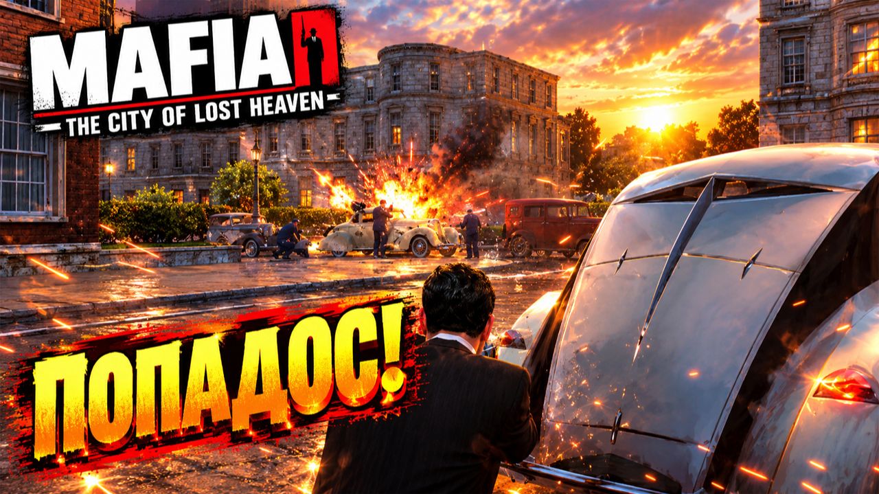 ПОПАДОС!ВЕЗЁТ ЖЕ ГАДУ!ФЕЙЕРВЕРК!MAFIA THE CITY OF LOST HEAVEN-ПРОХОЖДЕНИЕ БЕЗ КОММЕНТАРИЕВ!МАФИЯ 1 Н