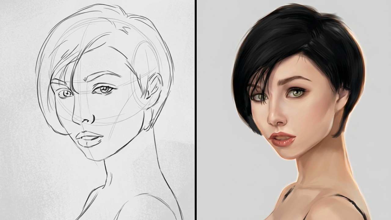 девушка арт ►#speedpainting #draw #digitalart #art #photoshop
