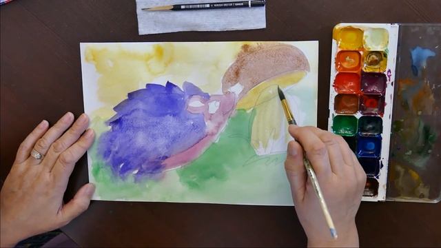Рисуем ежика  Ёжик  Как нарисовать ежика