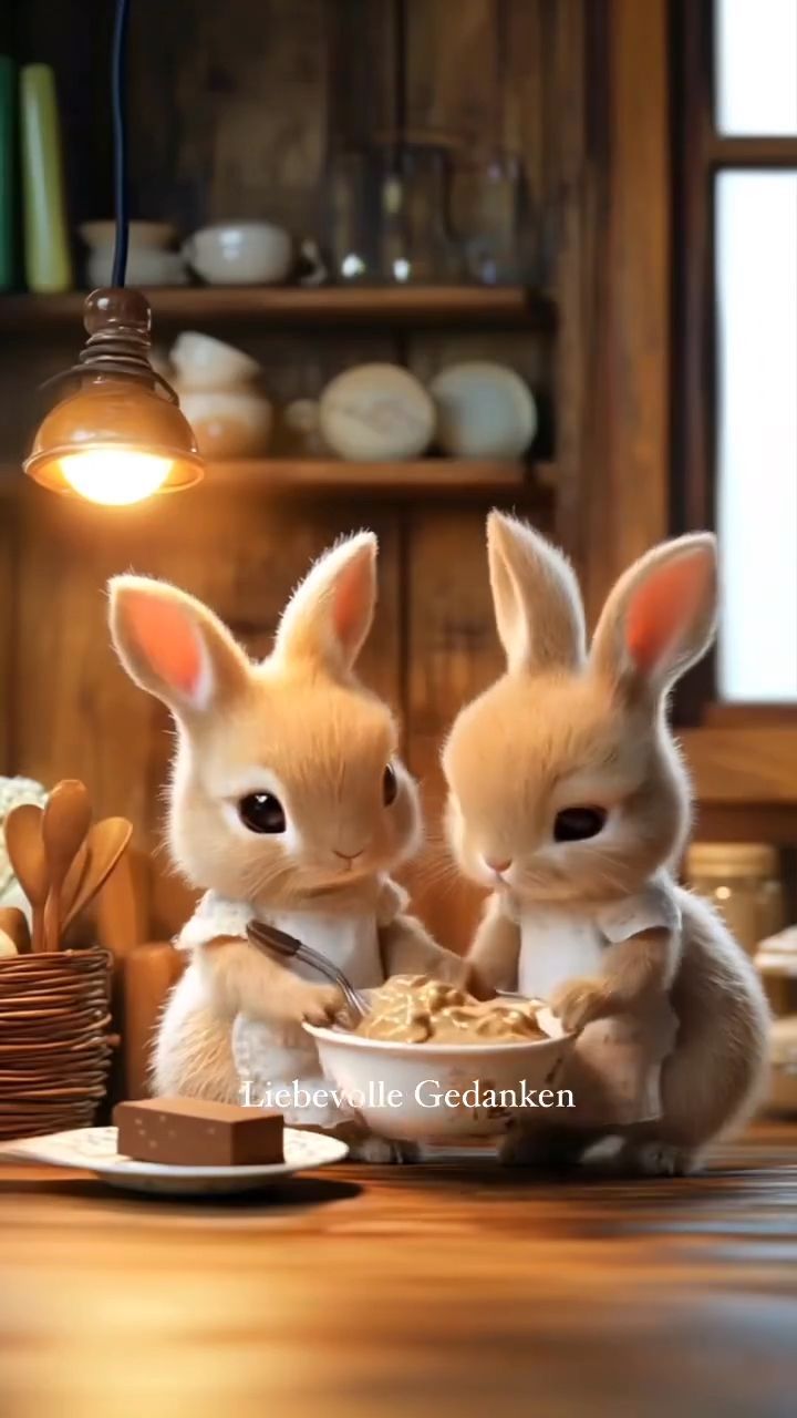 🐰🐰Милые кролики отличные кондитеры 🥕🍩🍩