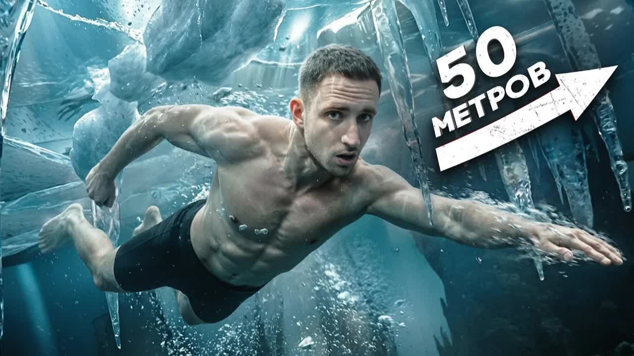 Я Проплыл 50 Метров Подо Льдом ?! Самый Сложный Трюк В Моей Жизни ! / Литвин
