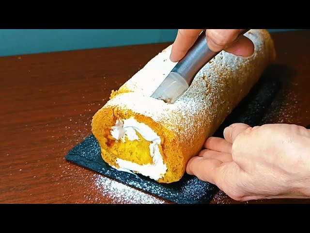 Мягкий как Пух, Бисквитный Рулет с Яблоками и Лимоном
