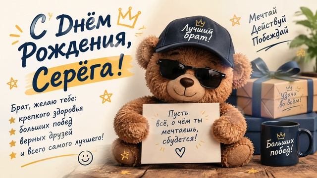 Сергей родной мой брат!  Песня брату на день рождения