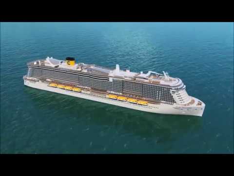 Costa Smeralda Cruise Ship 3D Rendering Tour