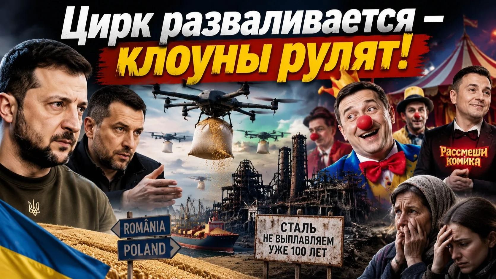Комик в Минобороны и дроны для зерна как вершина украинского управления
