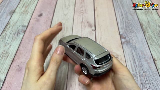 Машинка Hyundai Santa Fe инерционная металл 12см - видео