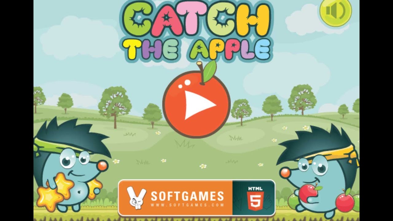 Ежик Колючий Шарик Собери Яблоки (catch The Apple)
