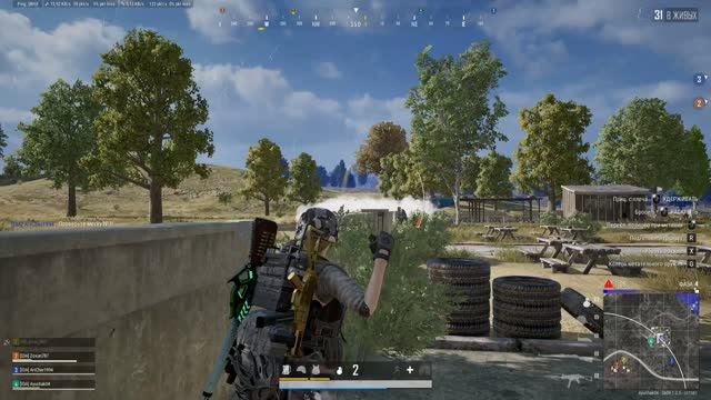 PUBG. Клан IDA. Грена удачно залетела.