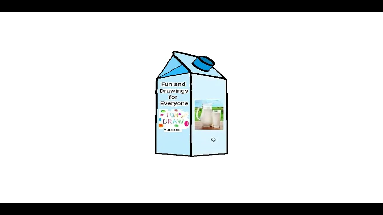 Как нарисовать пакет молока