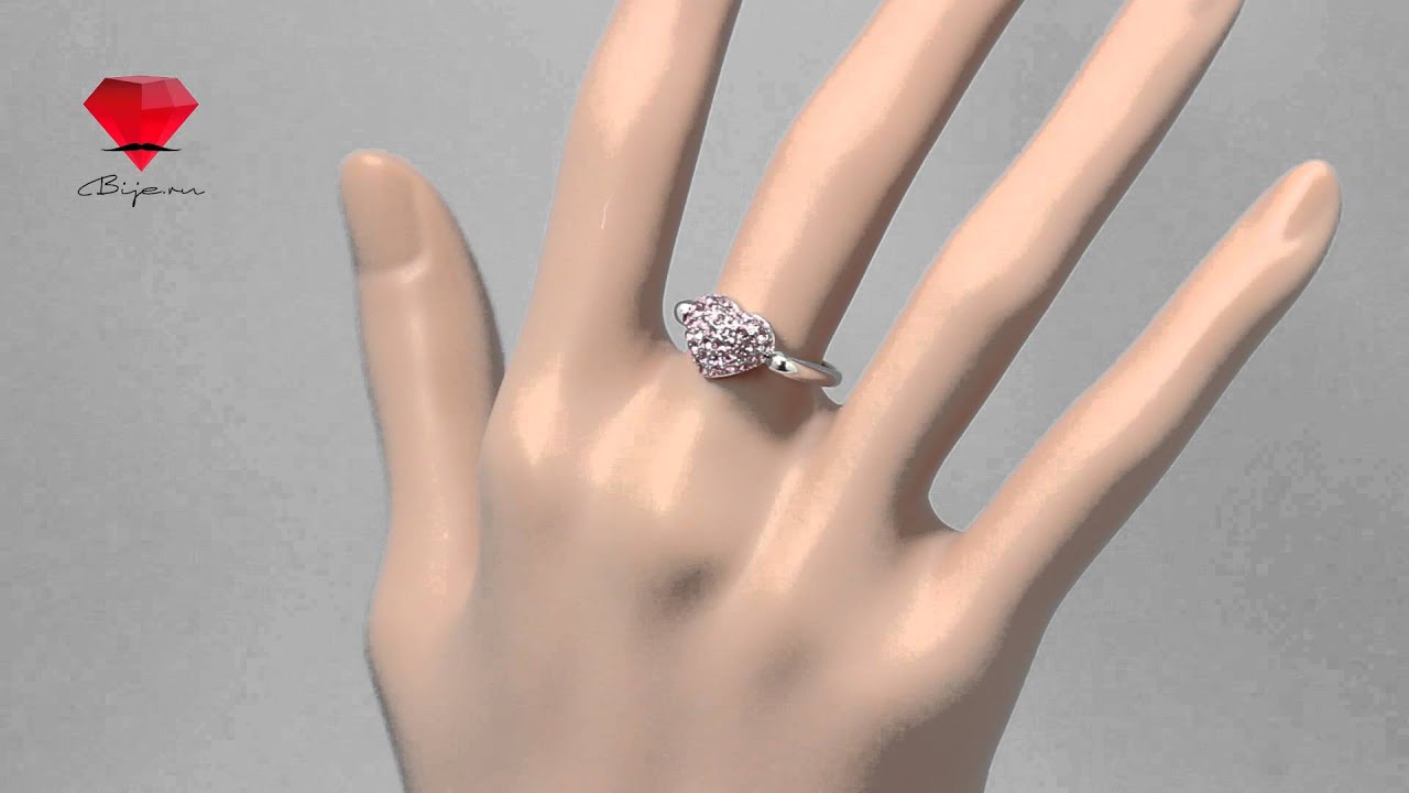 Bije.ru: Кольцо в форме сердца, украшенного кристаллами Swarovski Sanna-Kaisa (Санна-Кайса)