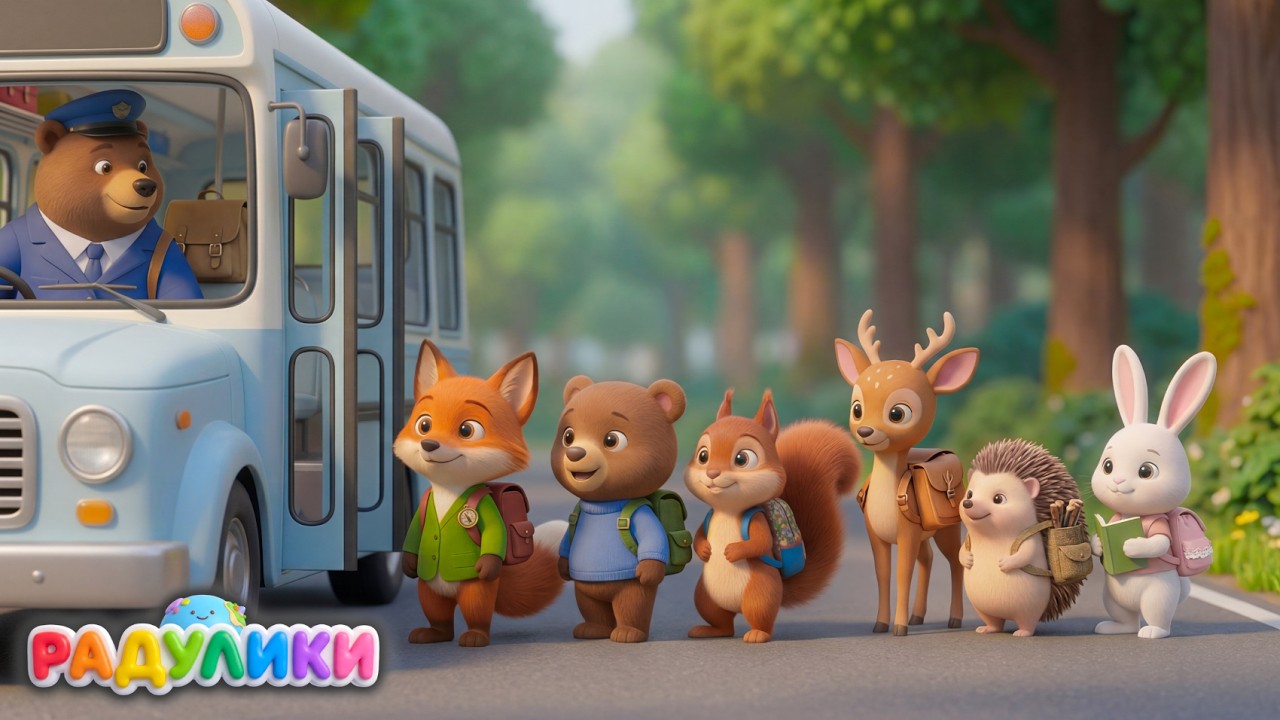🚌Школьный автобус. Веселая песенка про машинки для детей | РАДУЛИКИ #4k #детскиепесни #песнидлядетей