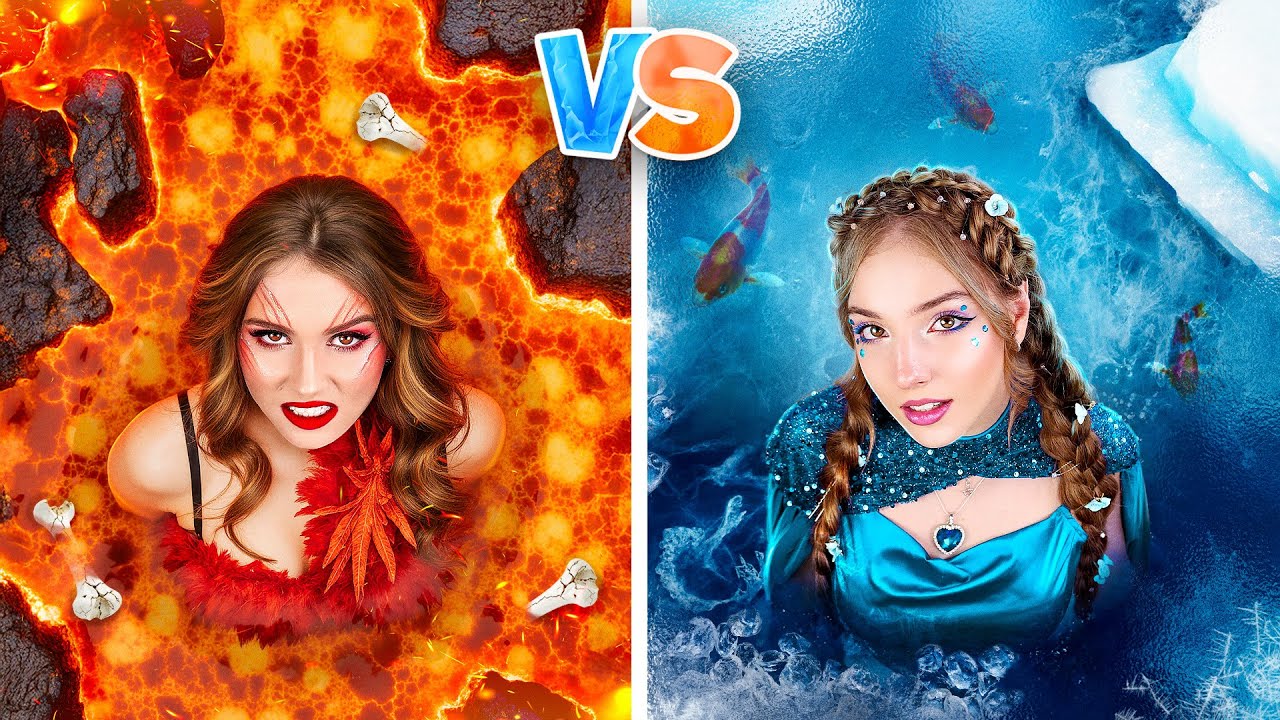 Горячая Vs Холодная Пара! Моя Девушка - Огненная Vs Ледяная